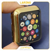 کاور اپل واچ Luxury مدل Electro + Glass سایز 38mm رنگ Gold